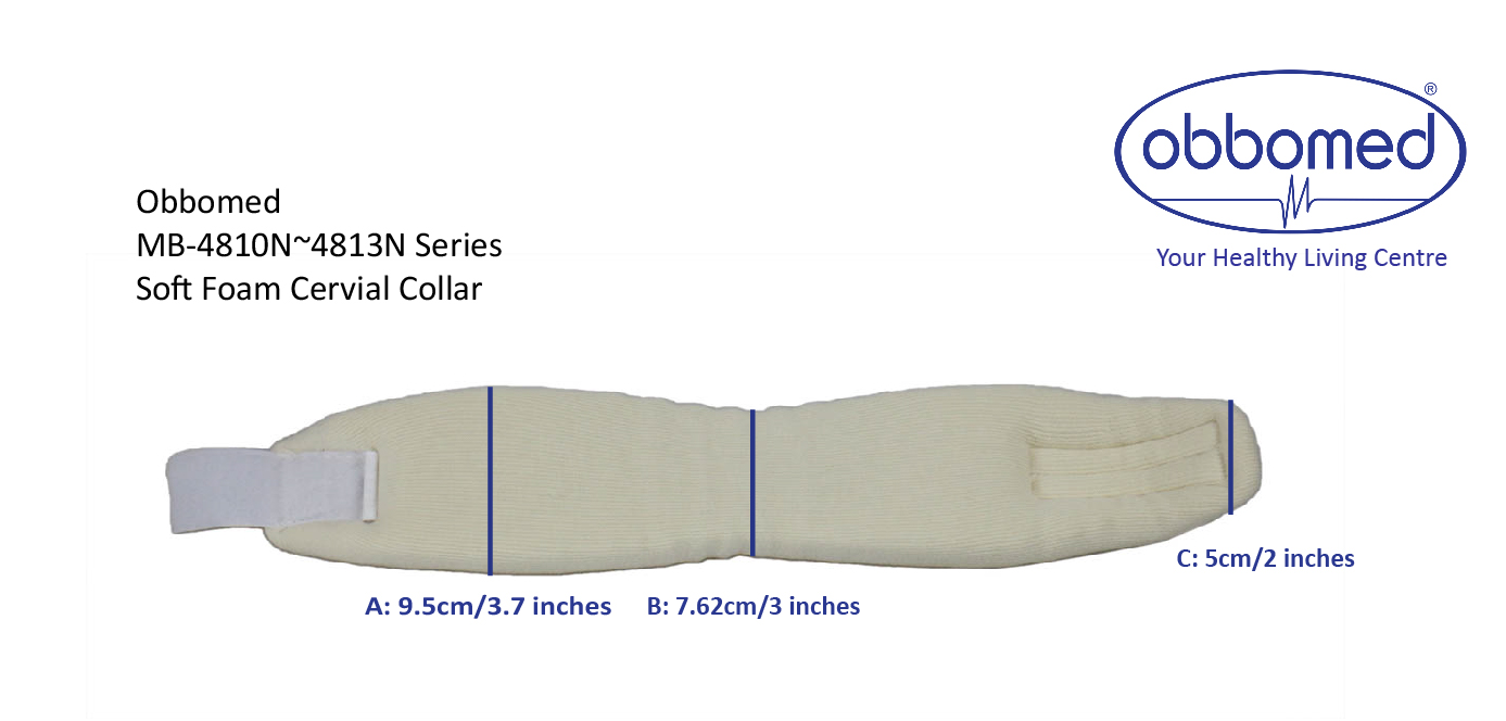 MB-4813N 3 Inch Soft Foam Cervical Collar – (XL) 53 x 7.62 x 2.5 cm / 21 x 3 x 1 inches