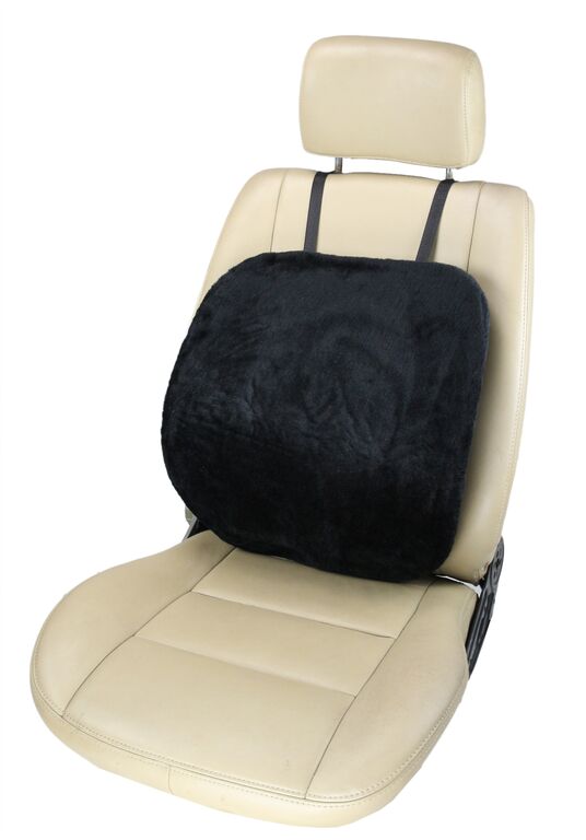 SM-7450B Adjustable Mesh Lumbar Support With Fleece Cover- Black