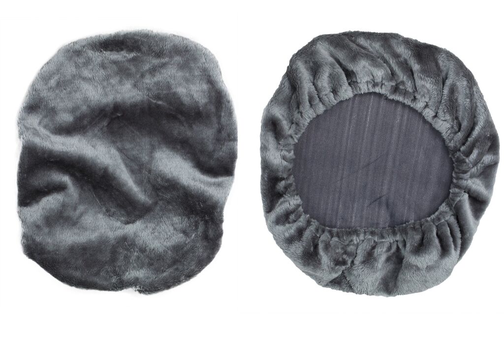 SM-7451G Fleece Cover for Adjustable Mesh Lumbar Support-Gray