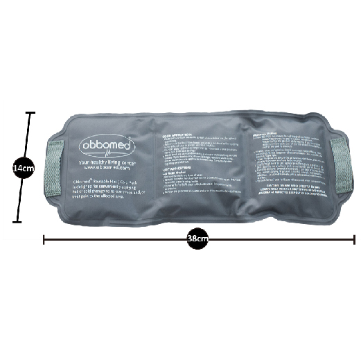 MV-5442 Kit de Poche de Gel Réutilisable Chaud & Froid avec Housse Étirable - 38 x 14 cm - Kit de 2 Pieces + 2 Bandes Elastiques Noires - Image 2
