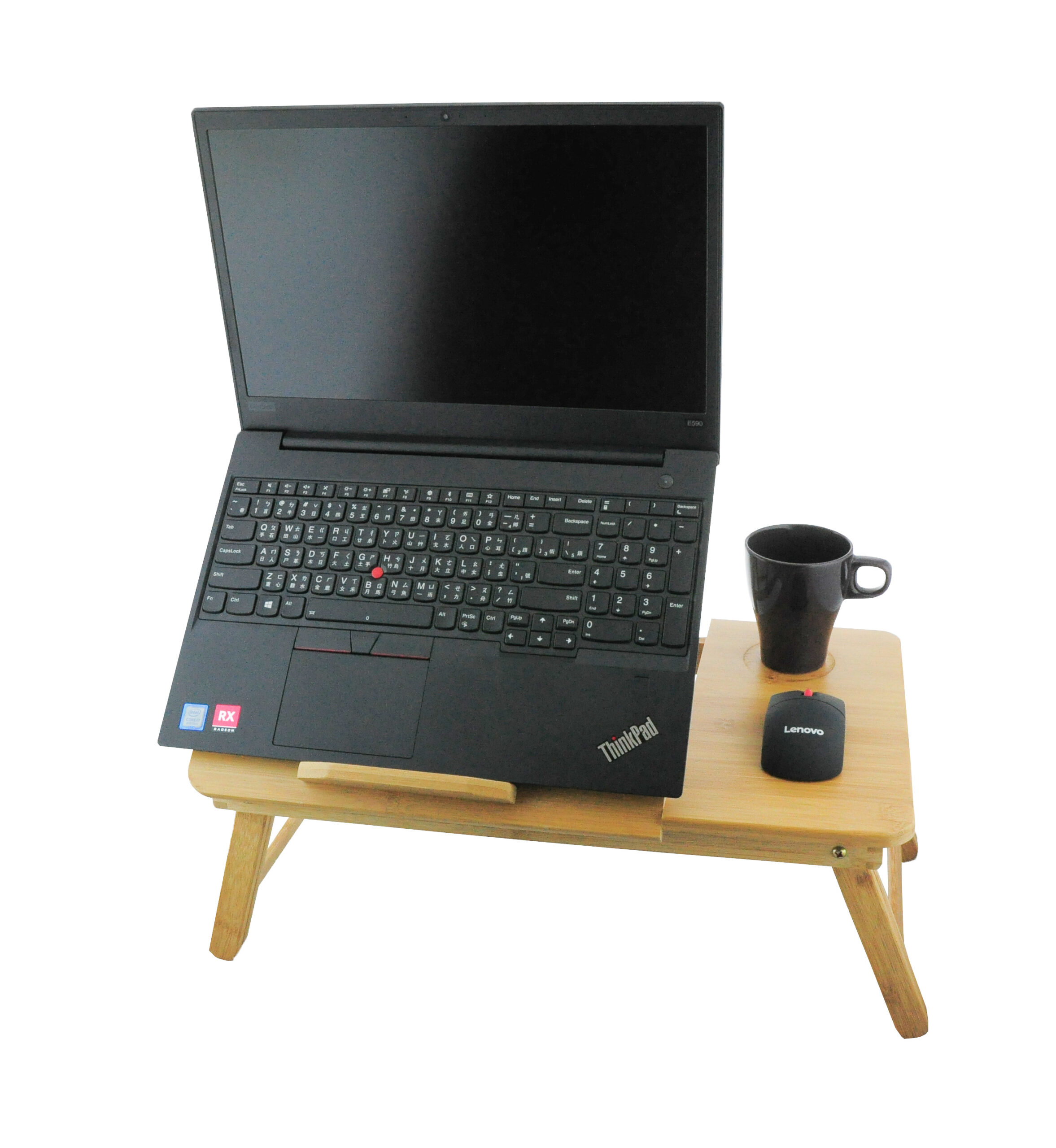 HR-3660 Plateau Ajustable pour ordinateur portable en Bambou - L : 50 x 30 cm - Image 4