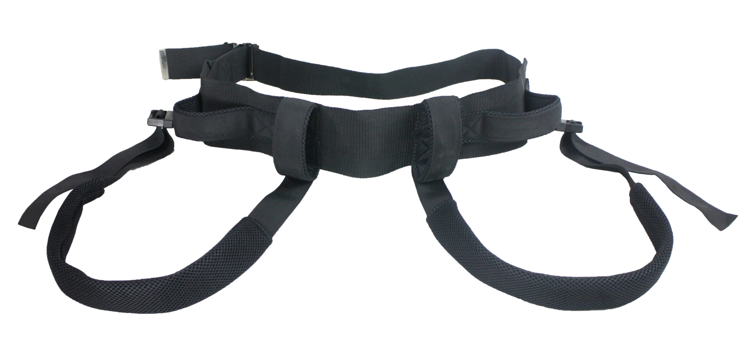 ObboMed MB-2910 Ceinture de transfert pour patient avec poignée Strap au niveau des jambes et boucle en métal à relâchement rapide, Appareil d’assistance de sécurité médical infirmier pour déplacer les personnes agées handicapées, et les handicaps bariatriques. 140 cm
