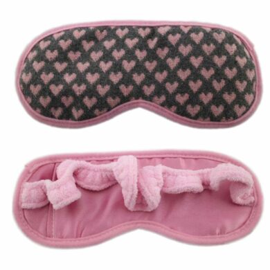 ME-1110A Eye Mask with Cooling Gel, Velour Strap – Pink