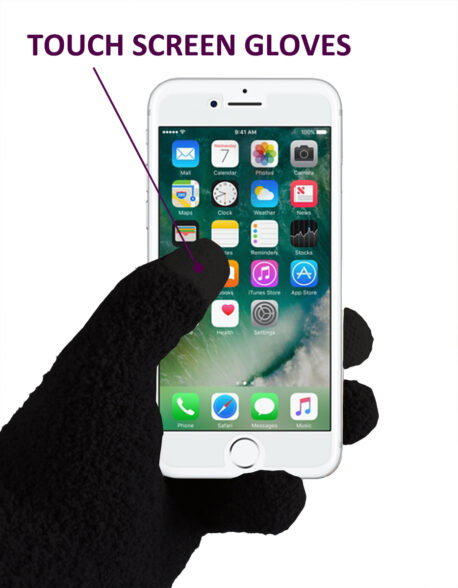 MH-1005 Touchscreen USB 5V Carbon Fiber Heated Gloves – Full Finger, Black