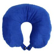MN-5300N Micro-beads U-Shape Neck Pillow, Velour Cover – Navy Blue