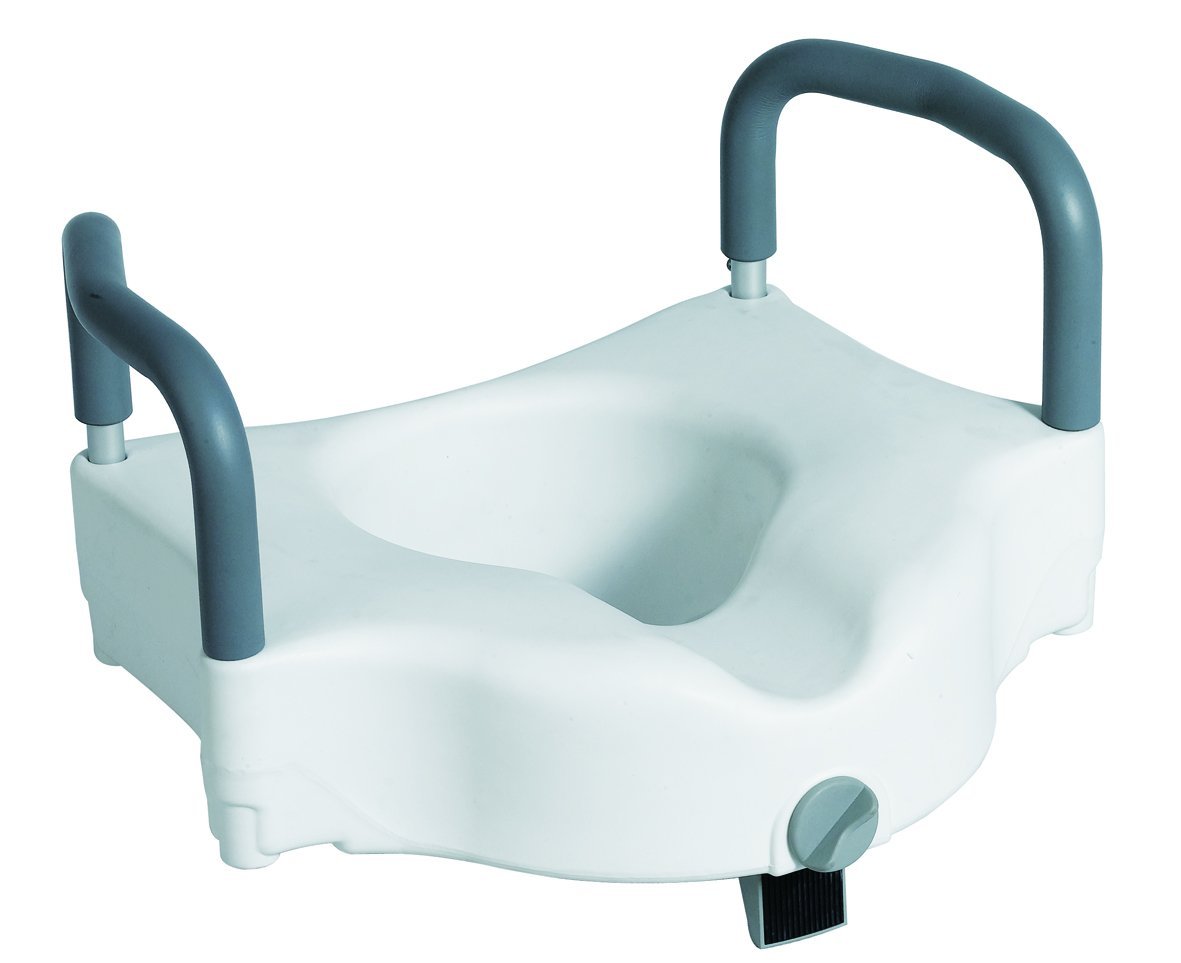 MU3600 Siège de toilette surélevé de 12,5 cm, avec Accoudoir/accoudoir rembourré/Barre de