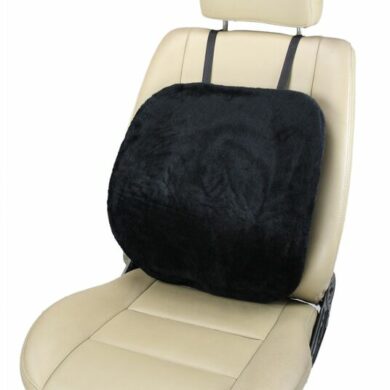 SM-7450B Adjustable Mesh Lumbar Support With Fleece Cover- Black