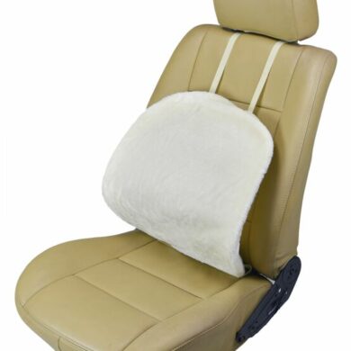SM-7450C Adjustable Mesh Lumbar Support With Fleece Cover- Cream