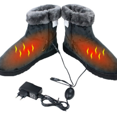 MF-2600L USB 5V, Chaussons chauffants 10W avec fibre de carbone chauffant – Semelle rigide (L: adapté aux tailles 41 à 45)